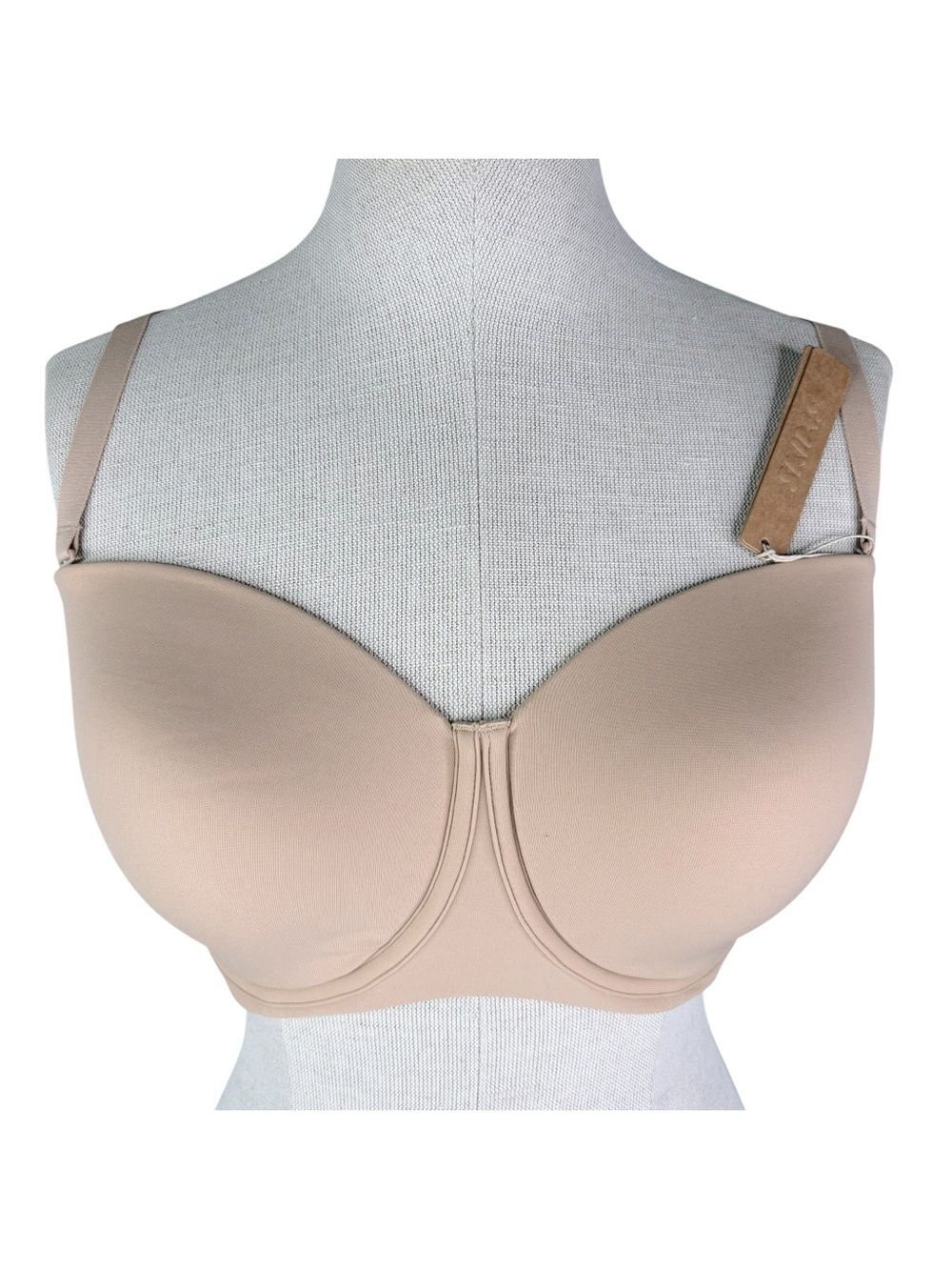NWT SKIMS Fits Everybody Strapless Bra sz 34DDDD * Clay Beige Convertible Straps